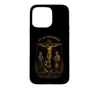 Carcasa para iPhone 15 Pro MAX Cita de la Biblia católica: Consumado está