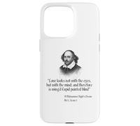 Carcasa para iPhone 15 Pro MAX Cita de Shakespeare - El Amor no se ve con los Ojos