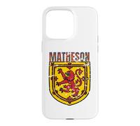 Carcasa para iPhone 15 Pro MAX Clan Matheson Tartan Scottish Family Name Scotland Pride