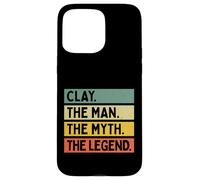 Carcasa para iPhone 15 Pro MAX Clay The Man The Myth The Legend - Cita Personalizada Divertida