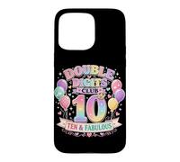 Carcasa para iPhone 15 Pro MAX Club Ten de Dos dígitos y un Fabuloso arcoíris gráfico en Colores Pastel