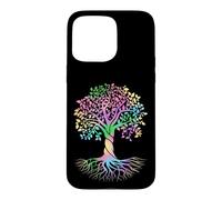 Carcasa para iPhone 15 Pro MAX Colorful Life Is Really Good Vintage Unique Tree Art