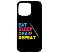 Carcasa para iPhone 15 Pro MAX Comer sueño Draw Repeat