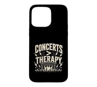 Carcasa para iPhone 15 Pro MAX Concerts Is Therapy Festival Rock Metal Live Energy