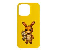Carcasa para iPhone 15 Pro MAX Conejo Kawaii Unicornio Espeluznante Lindo Conejo de Retazos de Halloween