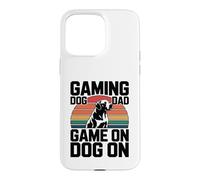 Carcasa para iPhone 15 Pro MAX Controlador Gaming Dog Dad Game On Dog On Gamer