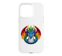Carcasa para iPhone 15 Pro MAX Cool Dragon Master Builder Building Blocks Bricks Kids Boys