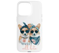Carcasa para iPhone 15 Pro MAX Corgi Dogs Sweet Will Bite Savage, descarado y Lindo Humor