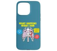 Carcasa para iPhone 15 Pro MAX Corredor What Happens When I Run Quote Jogging Funny Running