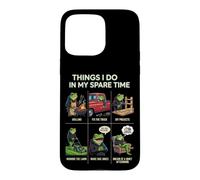 Carcasa para iPhone 15 Pro MAX Cosas Que Hago en mi Tiempo Libre Papá Humor asando a Funny Frog