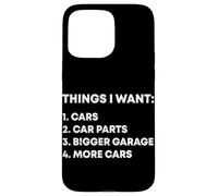 Carcasa para iPhone 15 Pro MAX Cosas Que Quiero Coches Garaje Piezas de Coche Drift Car Racer Car Guy