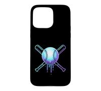 Carcasa para iPhone 15 Pro MAX Cosmic Drip Baseball Graphic Blue Vaporwave Aesthetic