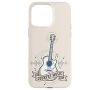 Carcasa para iPhone 15 Pro MAX Country Music Guitarra Soundwave Retro Western Cowgirl