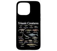 Carcasa para iPhone 15 Pro MAX Criaturas Triásicas Primeros Reptiles Evolución Paleontología
