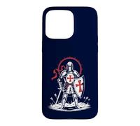 Carcasa para iPhone 15 Pro MAX Cruzada Caballero Medieval Inglaterra Inglés San Jorge Histórico