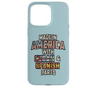 Carcasa para iPhone 15 Pro MAX Cubano y España Made In America Mix Heritage Vintage
