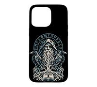 Carcasa para iPhone 15 Pro MAX Cuervos de Odín Hugin & Munin Vegvisir Árbol del Mundo Yggdrasil
