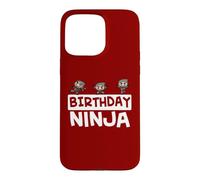 Carcasa para iPhone 15 Pro MAX Cumpleaños Ninjas Cumpleaños Ninja