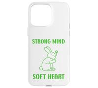 Carcasa para iPhone 15 Pro MAX Cute Animal Quote Strong Mind Soft Heart Mental Health