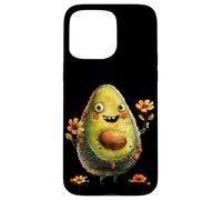 Carcasa para iPhone 15 Pro MAX Cute Avocado Graphic For Vegan Women and Girls Happy Face