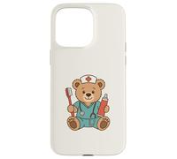 Carcasa para iPhone 15 Pro MAX Cute Dental Nurse Teddy Bear Student Dentist Office Staff