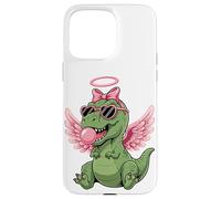 Carcasa para iPhone 15 Pro MAX Cute Dinosaur Angel Valentine's Day Gum Love