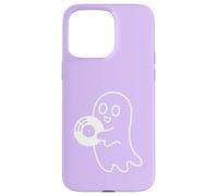 Carcasa para iPhone 15 Pro MAX Cute Ghost Holding Vinyl Record Music Graphic - Lila