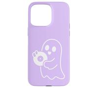 Carcasa para iPhone 15 Pro MAX Cute Ghost Holding Vinyl Record Music Graphic - Lila