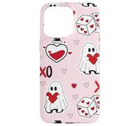 Carcasa para iPhone 15 Pro MAX Cute Ghost Valentines XOXO Heart Dice Spooky