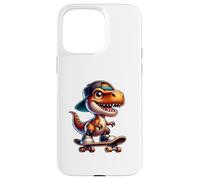 Carcasa para iPhone 15 Pro MAX Cute T-Rex Skateboard Baby Dinosaur Cartoon for Kids