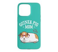 Carcasa para iPhone 15 Pro MAX Cute Womens Girls Red Glasses Guinea Pig Mom Lover