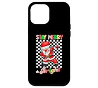 Carcasa para iPhone 15 Pro MAX Dabbing Santa Stay Merry and Bright Christmas Groovy Xmas