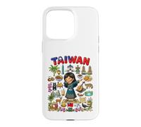 Carcasa para iPhone 15 Pro MAX Dabbing Taiwán Girl Flag Dress Taipei Bubble Tea Pride Kids