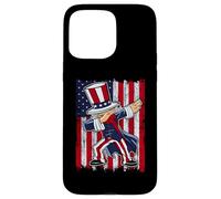 Carcasa para iPhone 15 Pro MAX Dabbing Uncle Sam America Flag Patriotic 4th of July