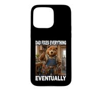 Carcasa para iPhone 15 Pro MAX Dad Fixes Everything Oso Plomero Papá