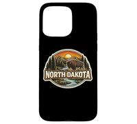 Carcasa para iPhone 15 Pro MAX Dakota del Norte Souvenir Vacation Memorabilia Badge State Trip