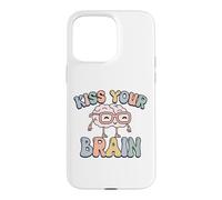 Carcasa para iPhone 15 Pro MAX Dale un Beso a tu Cerebro, inspira, educa, Genial, Retro, Vintage