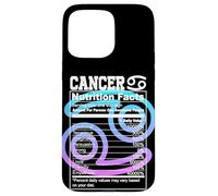 Carcasa para iPhone 15 Pro MAX Datos Nutricionales del Cáncer Signo del Zodíaco Astrología Azul Púrpura
