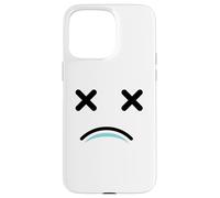 Carcasa para iPhone 15 Pro MAX Dead Tired Face - Funny Cartoon White/Blue