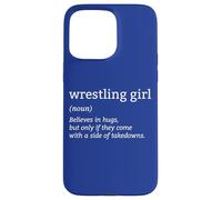 Carcasa para iPhone 15 Pro MAX Definición de Chica Lucha Libre Abrazos Derribos Luchadora