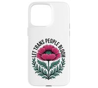 Carcasa para iPhone 15 Pro MAX Deja Que Las Personas Trans florezcan - Vibrant Pride Ally Flower Pretty