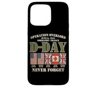 Carcasa para iPhone 15 Pro MAX Día D 6 de Junio de 1944 Normandía Francia Nunca Olvides Que se desvaneció