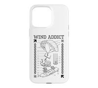 Carcasa para iPhone 15 Pro MAX Diagrama de Kitesurf Kiteboarding Adicto al Viento Kite Surf