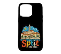 Carcasa para iPhone 15 Pro MAX Dibujado a Mano Split Croacia Viaje Souvenir Hito Regalo