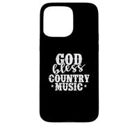 Carcasa para iPhone 15 Pro MAX Dios Bendiga a la música Country USA America Cowboys