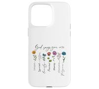 Carcasa para iPhone 15 Pro MAX Dios Dice Que Eres único Especial Fuerte fe Cristiana