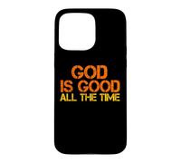 Carcasa para iPhone 15 Pro MAX Dios es Bueno Todo el Tiempo Jesús Retro Vintage Biblia Cristiana