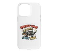 Carcasa para iPhone 15 Pro MAX Disco de Hockey sobre Hielo Hair Don't Care, Retro y Vintage