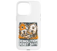Carcasa para iPhone 15 Pro MAX Diseño Atrevido de Demolition Derby Days en Naranja sobre un accidente de casa