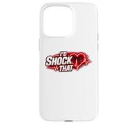 Carcasa para iPhone 15 Pro MAX Diseño cardiaco Divertido con Texto en inglés I'D Shock That